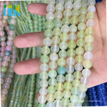 Hohe Qualität 10MM natürliche Bulk Light Green Trauben Achat Semi Precious Edelstein Stein Perlen